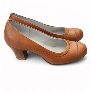 Hush Puppies Brown Leather Pumps – Comfort HPO2 Flex – Size 8 / 39